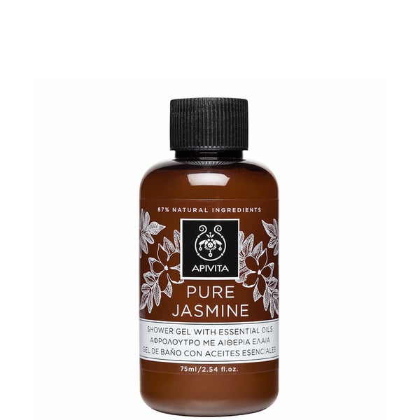 Gel de baño con aceites esenciales mini Pure Jasmine de APIVITA 75 ml
