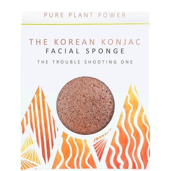 Esponja Facial The Elements Fire da The Konjac Sponge Company - Purifying Volcanic Scoria 30 g