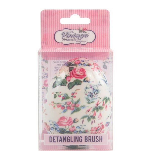 The Vintage Cosmetic Company Floral Detangling Brush -hiusharja