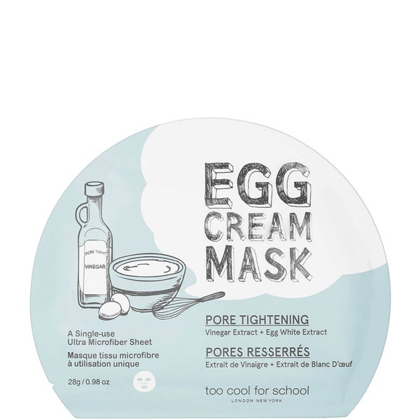 Тканевая маска для лица Too Cool For School Egg Cream Pore Tightening Mask, 28,5 г
