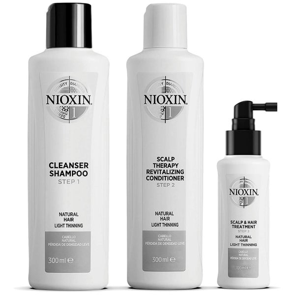 NIOXIN 3-częściowy System 1 Zestaw do włosów naturalnych z lekkim przerzedzeniem