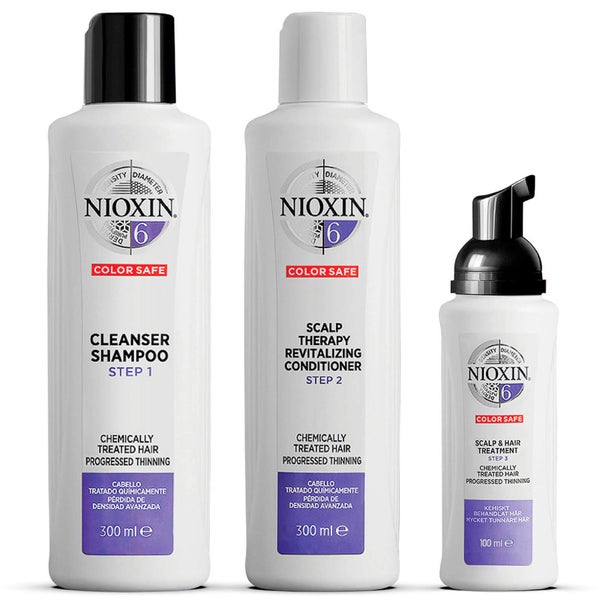 NIOXIN 3-Part System 6 Loyalty Kit for Chemically Treated Hair with Progressed Thinning zestaw 3 produktów do pielęgnacji włosów