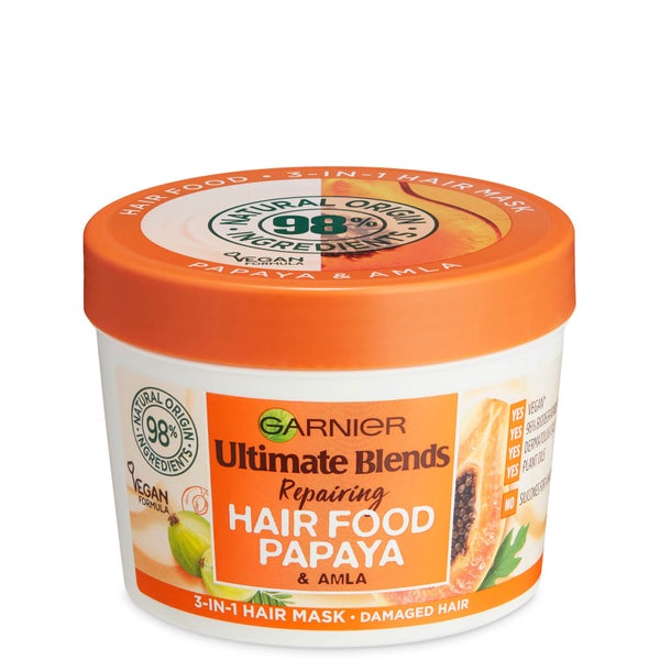 Garnier Ultimate Blends Hair Food Papaya 3-in-1 Damaged Hair Mask Treatment 390ml