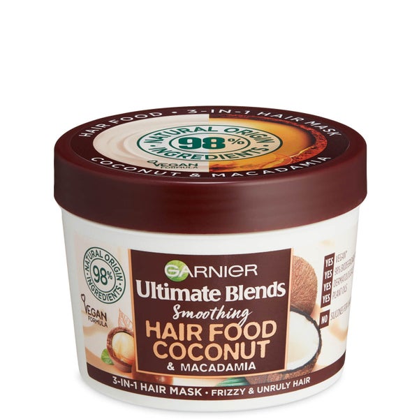 Маска для волос 3-в-1 Garnier Ultimate Blends Hair Food Coconut Oil 3-in-1 Frizzy Hair Mask Treatment, 390 мл