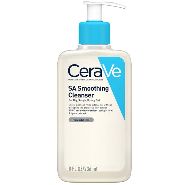 CeraVe SA Nettoyant Lissant à l'Acide Salicylique pour la Peau Sèche, Rugueuse et Bosselée 236 ml