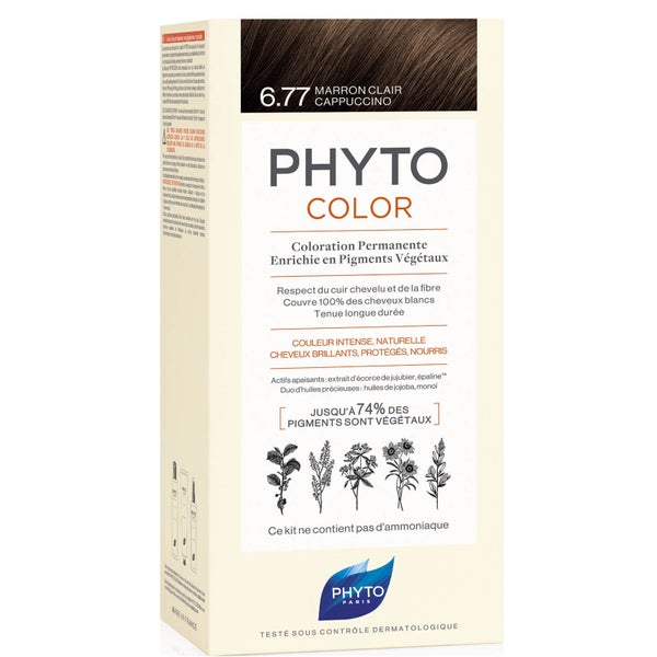 Фитокраска для волос Phyto Hair Colour by Phytocolor, оттенок 6.77 Light Brown, 180 г