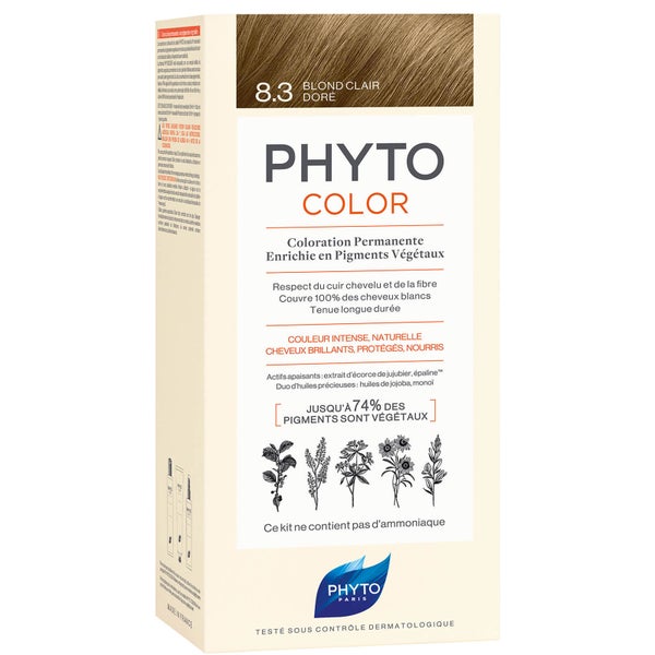 صبغة الشعر Phyto من Phytocolor - لون 8.3 أشقر ذهبي فاتح بحجم 180 جم