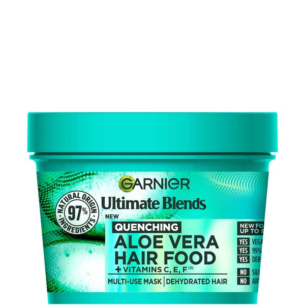 ทรีทเม้นท์มาส์กสำหรับผมแห้ง Garnier Ultimate Blends Hair Food Aloe Vera 3-in-1 390 มล.