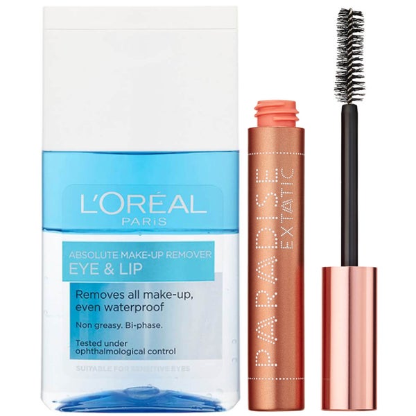 Набор для макияжа глаз L'Oréal Paris Castor Oil-Enriched Paradise Volumising Mascara and Makeup Remover Duo Exclusive