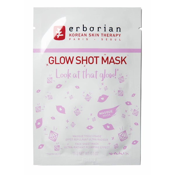 Erborian Glow Shot Masque tissu visage effet repulpant ultra-radieux