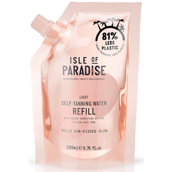 Isle of Paradise Self-Tanning Water Refill Pouch Light 200 ml