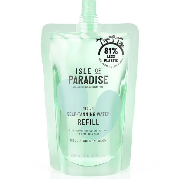 Isle of Paradise Self-Tanning Water Refill Pouch Medium 200ml