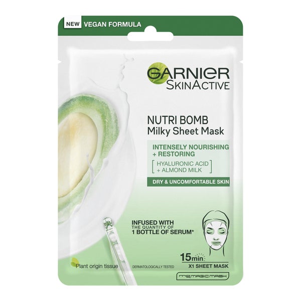 Garnier Nutri Bomb Milky Sheet Mask Almond Milk and Hyaluronic Acid 28g