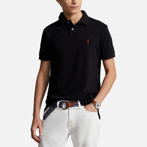 Polo Ralph Lauren Men's Custom Slim Fit Mesh Polo Shirt - Polo Black