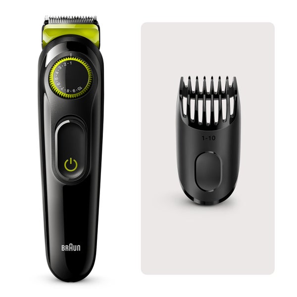 Braun Beard Trimmer 3 BT3221, Black/Volt Green