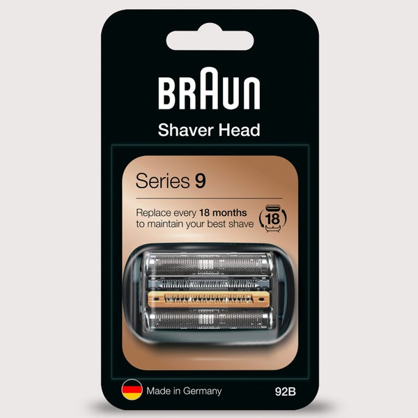 Braun Series 9 92B Electric Shaver Head Replacement, Black