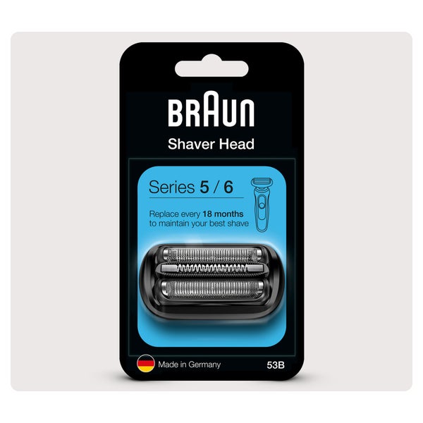 Braun Series 5/6 53B Electric Shaver Head Replacement - Black