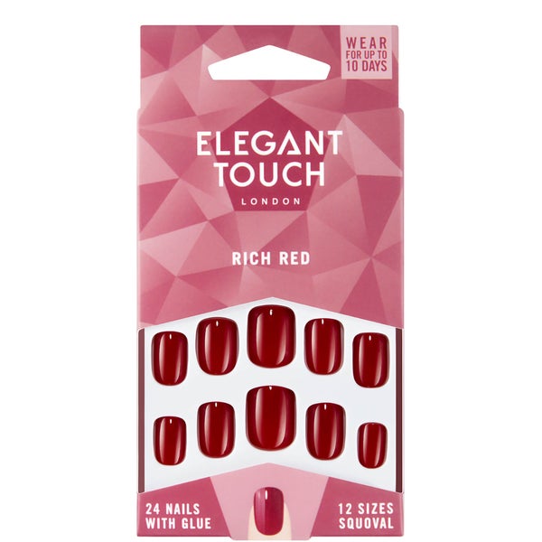 Elegant Touch Rich Red Nails