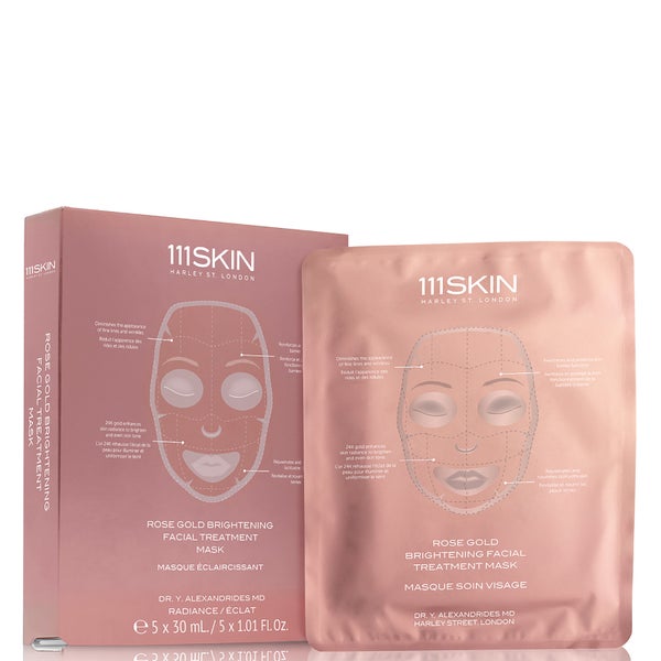 111SKIN Rose Gold Brightening Facial Treatment Mask (5 count)