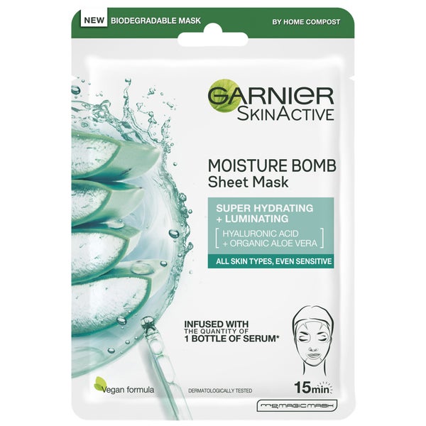 Garnier Moisture Bomb Aloe Vera Hyaluronic Acid Hydrating Face Mask 32g