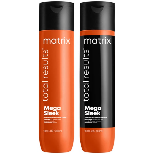 Matrix Total Results Mega Sleek Shea Butter Smoothing Shampoo and Conditioner 300ml Duo for Frizzy Hair