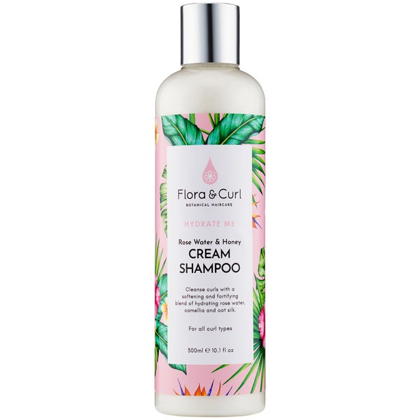 Flora & Curl Rose Water & Honey Cream Shampoo 300ml