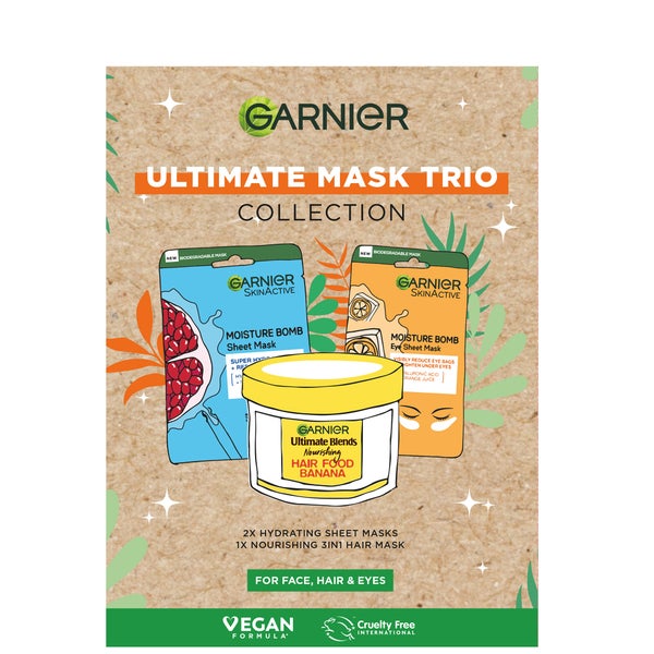 Ultimate Mask Trio for Face, Hair and Eyes Garnier