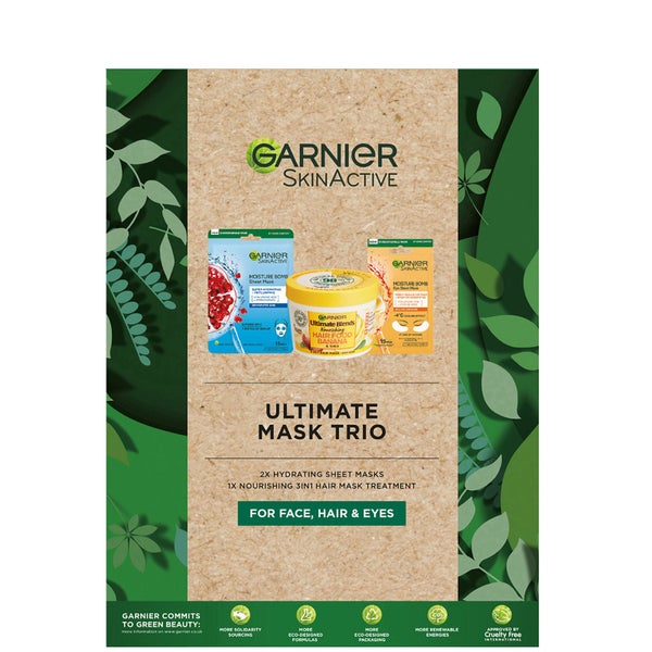Garnier Ultimate Mask Trio for Face, Hair and Eyes