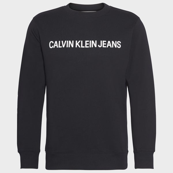 Calvin Klein Jeans Men's Core Institutional Logo Sweatshirt - CK Black
