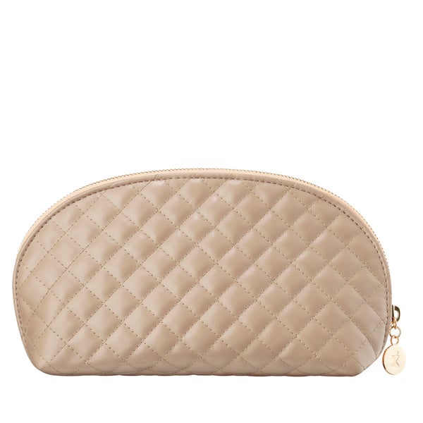 Pink Quilted Cosmetics Bag