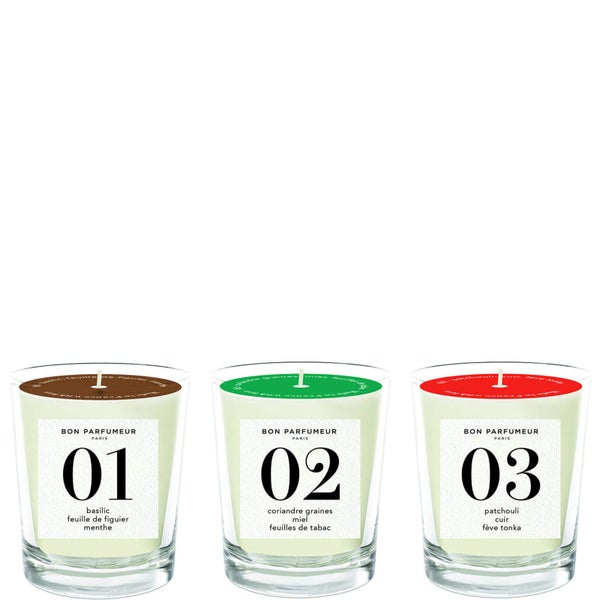 Bon Parfumeur Mini Candles Set - 01, 02, 03