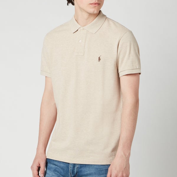 Polo Ralph Lauren Men's Custom Slim Fit Mesh Polo Shirt - Expedition Dune Heather