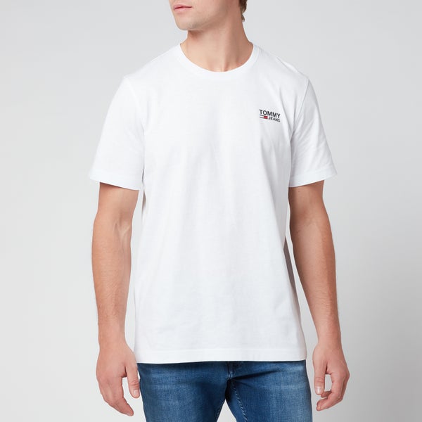 Tommy Jeans Men's Regular Corporate Logo T-Shirt - White