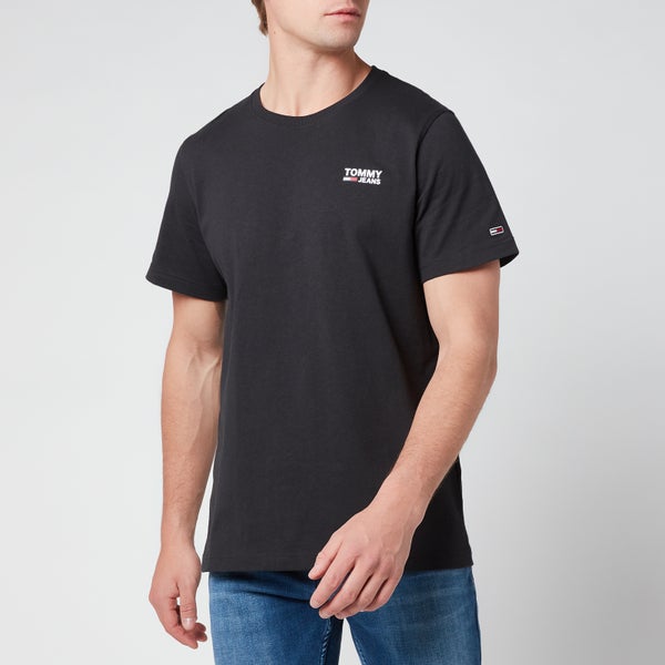 Tommy Jeans Men's Regular Corporate Logo T-Shirt - Black