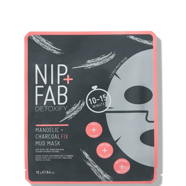 NIP+FAB Charcoal and Mandelic Acid Fix Sheet Mask 12g