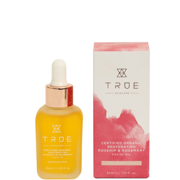 TRUE Skincare Certified Organic Rehydrating Rosehip and Rosemary Facial Oil 30ml