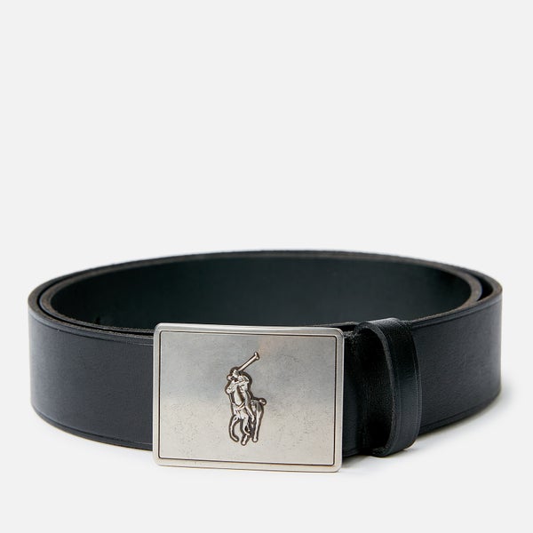 Polo Ralph Lauren Ledergürtel mit Ponyschnalle - Black