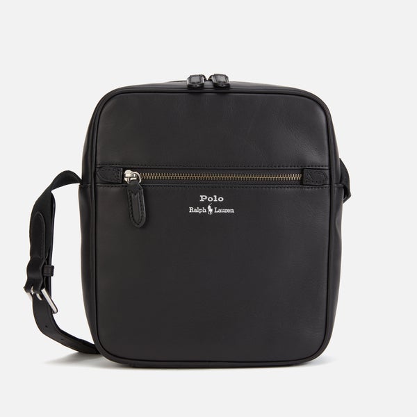 Polo Ralph Lauren Men's Smooth Leather Cross Body Bag - Black