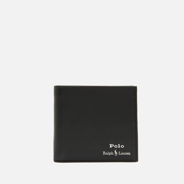Polo Ralph Lauren Men's Smooth Leather Bifold Coin Wallet - Black