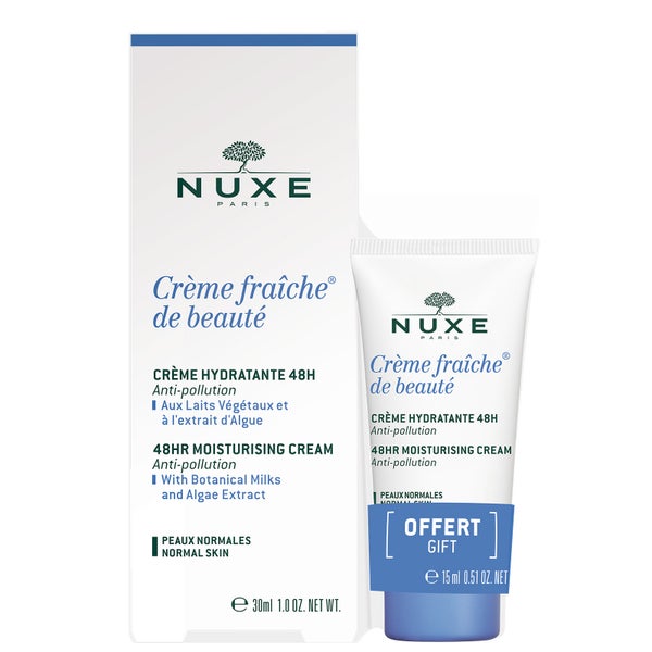 NUXE Crème Fraiche de Beauté 48hr Moisturising Cream for Normal Skin 30ml with 15ml Gift