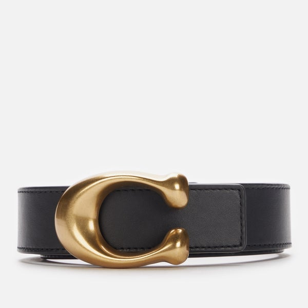 Coach Women's 32mm Sculpted C Reversible Belt - Black 1941 Saddle
