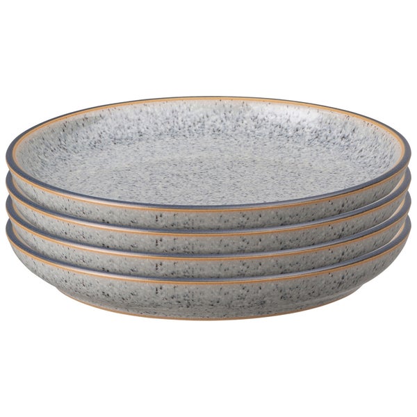 Denby Studio Grey Small Coupe Plate - Set of 4