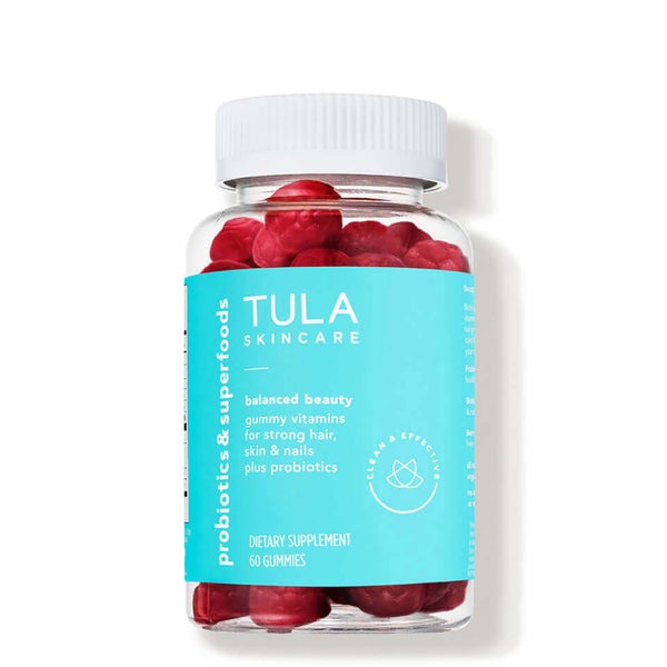 TULA Skincare Balanced Beauty Gummy Vitamins For Strong Hair Skin Nails Plus Probiotics (60 count)