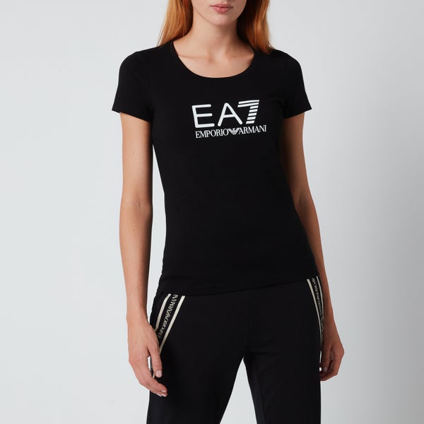 Emporio Armani EA7 Women's Train Shiny T-Shirt - Black