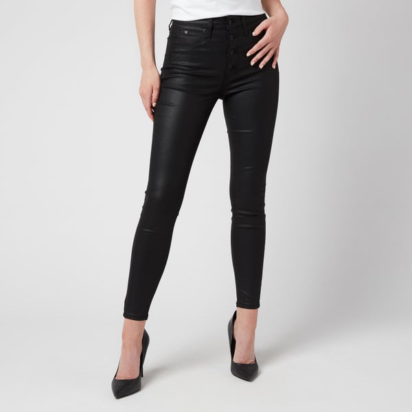 Calvin Klein Jeans Women's High Rise Super Skinny Ankle Jeans - Denim Black
