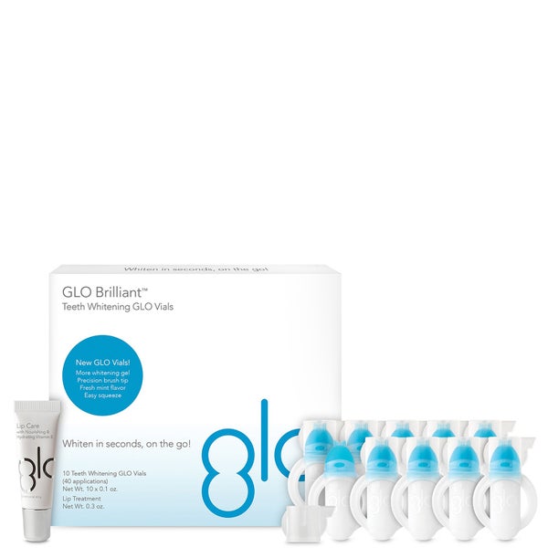 GLO Science GLO Brilliant Teeth Whitening GLO Vials with Lip Care (11 piece)