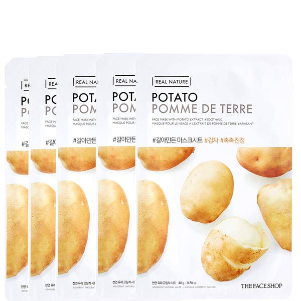 THE FACE SHOP Real Nature Sheet Mask - Potato (Pack of 5)