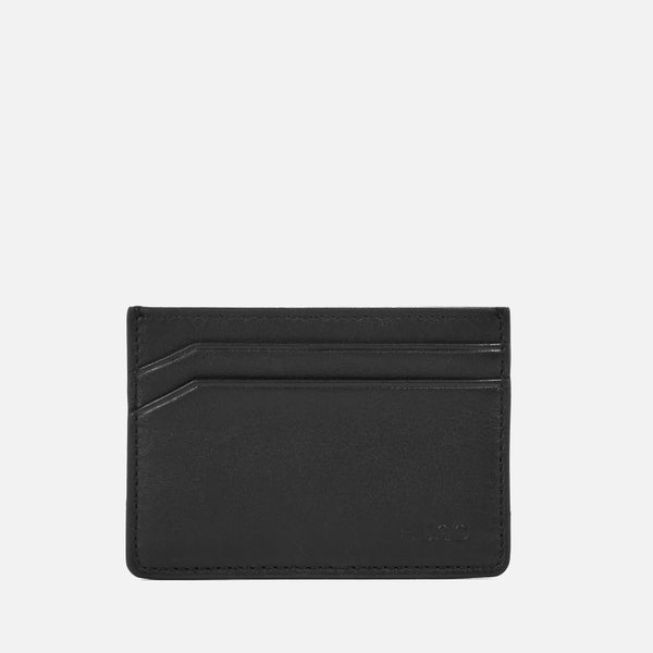 HUGO Men's Four Slot Cardholder in Smooth Leather - Black