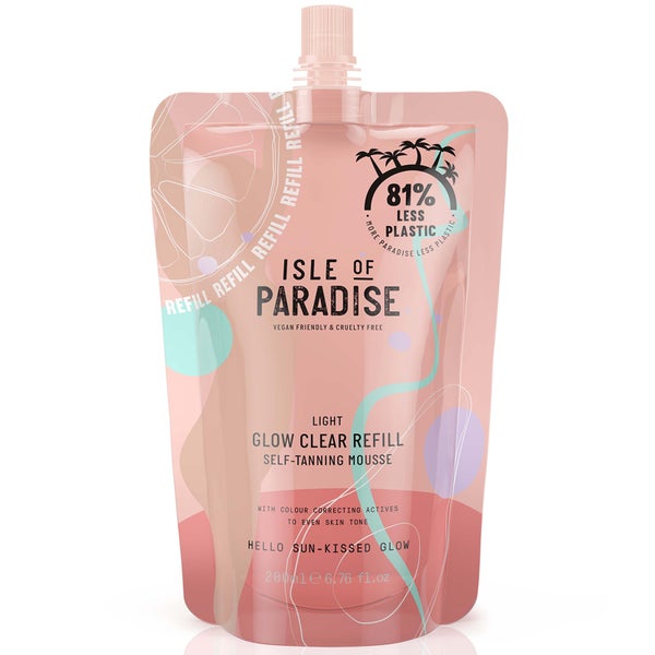 Isle of Paradise Glow Clear Self-Tanning Mousse Refill - Light 200мл