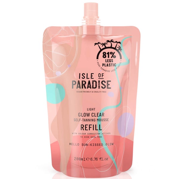 Isle of Paradise Glow Clear Self-Tanning Mousse Refill - Light 200ml